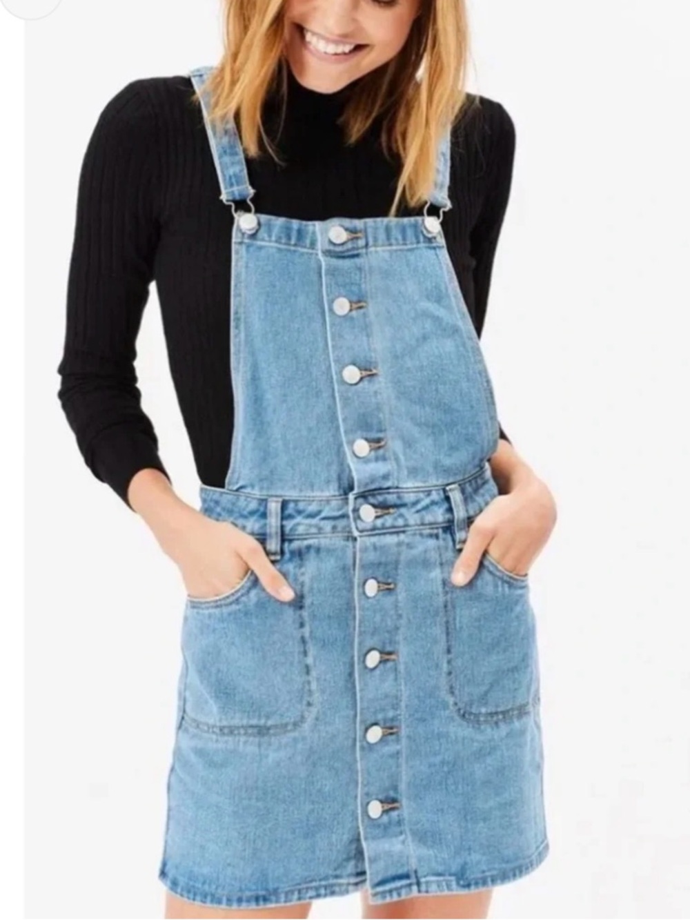 PacSun Denim Skirt Overalls
